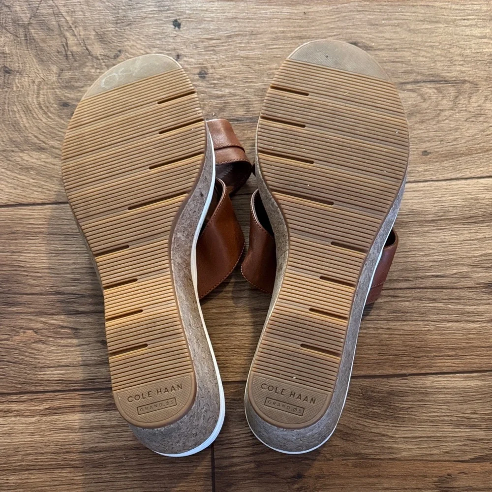 Cole Haan Women's Tan Cross-Strap Sandals - Picture 3 of 3